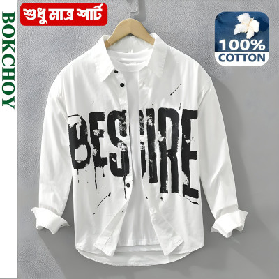 Men's Premium Quality Printed  Long Sleeve Shirt Courtesy by Clothifybd.com