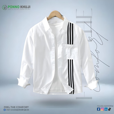 Men's Premium Quality Printed  Long Sleeve Shirt Courtesy by Clothifybd.com