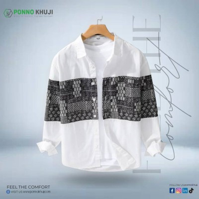Men's Premium Quality Printed  Long Sleeve Shirt Courtesy by Clothifybd.com