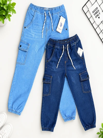Boys 6 Pocket Cargo Long Pant (2 pcs Combo)