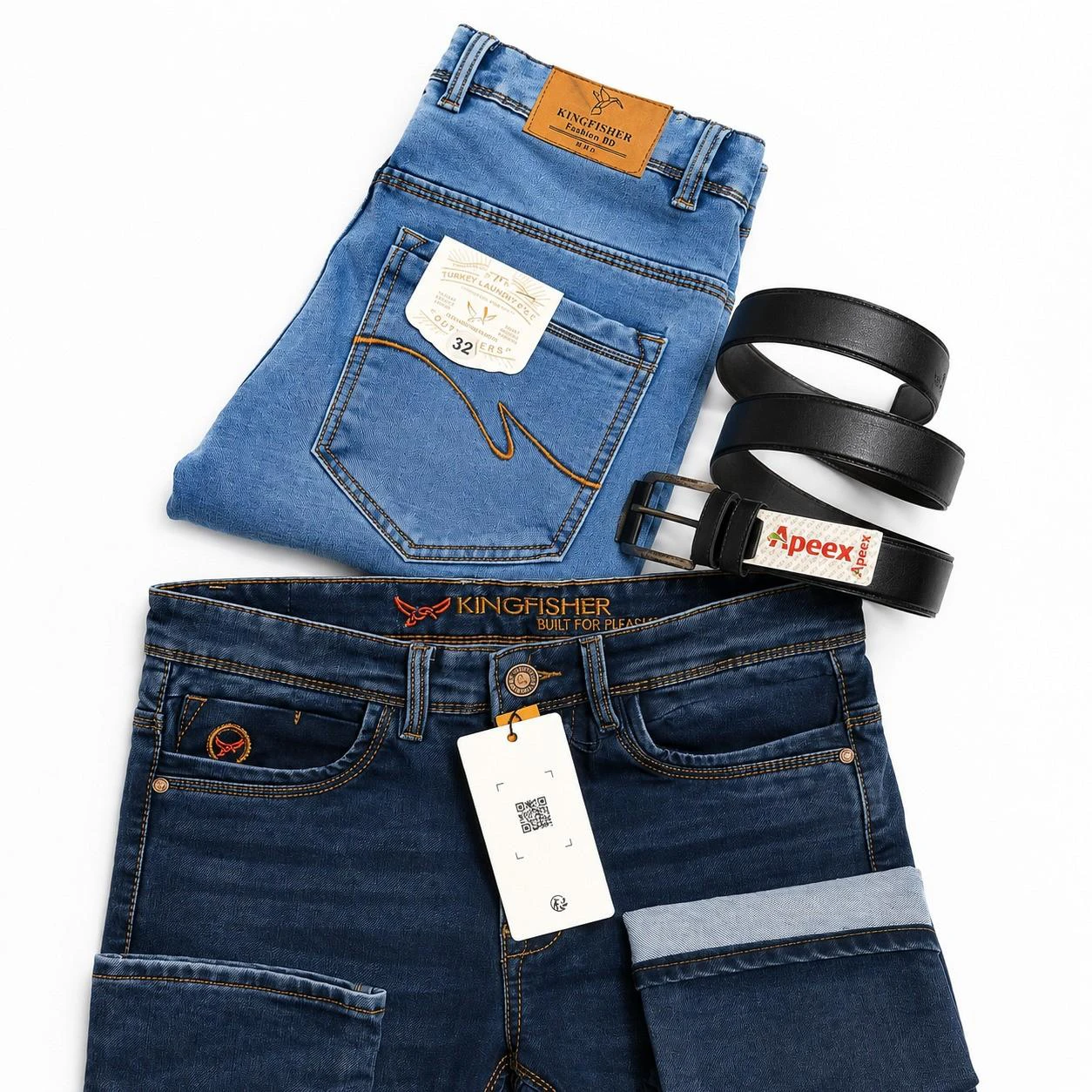 Kingfisher Jeans Combo (Belt Gift)