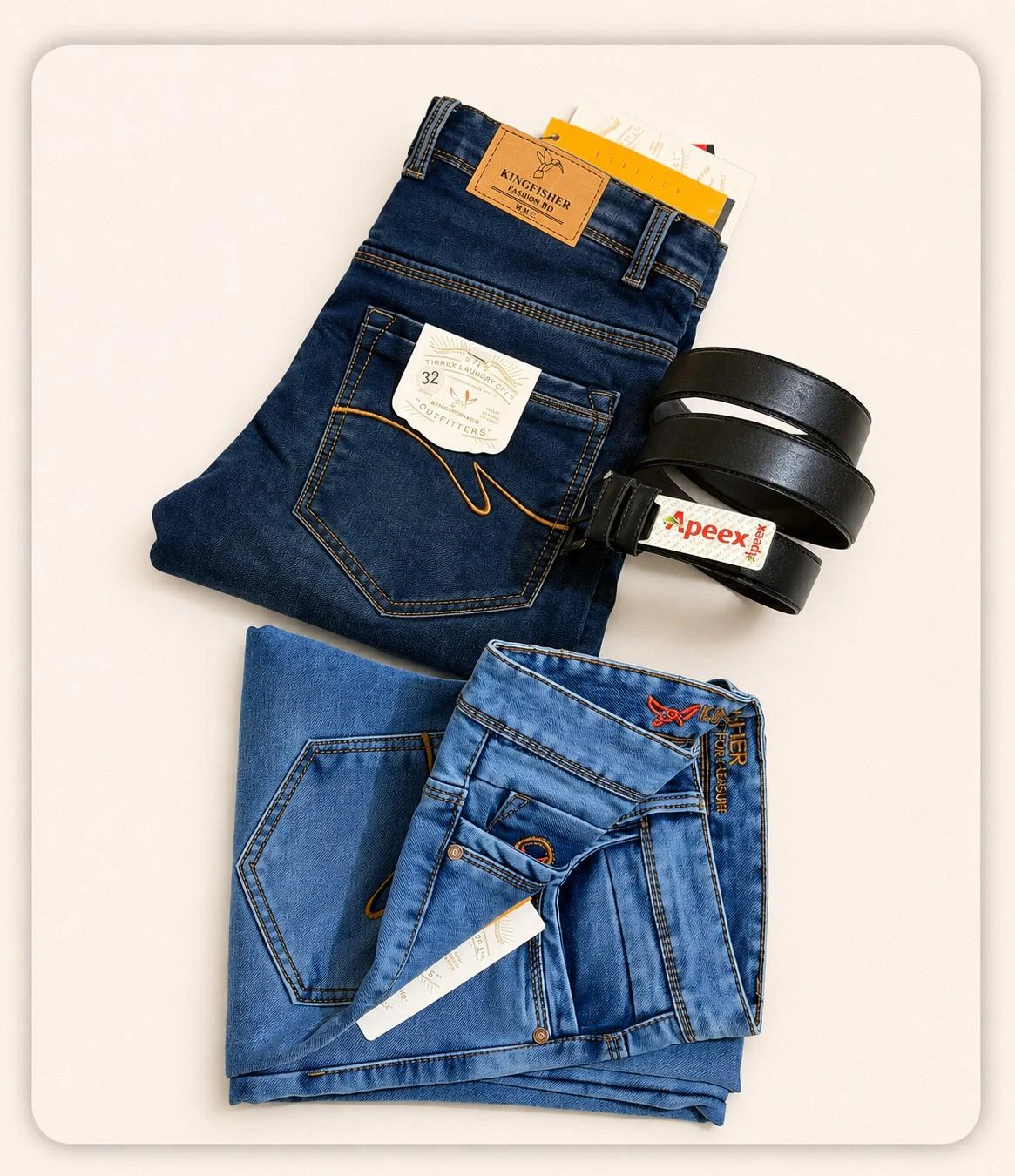 Kingfisher Jeans Combo (Belt Gift)