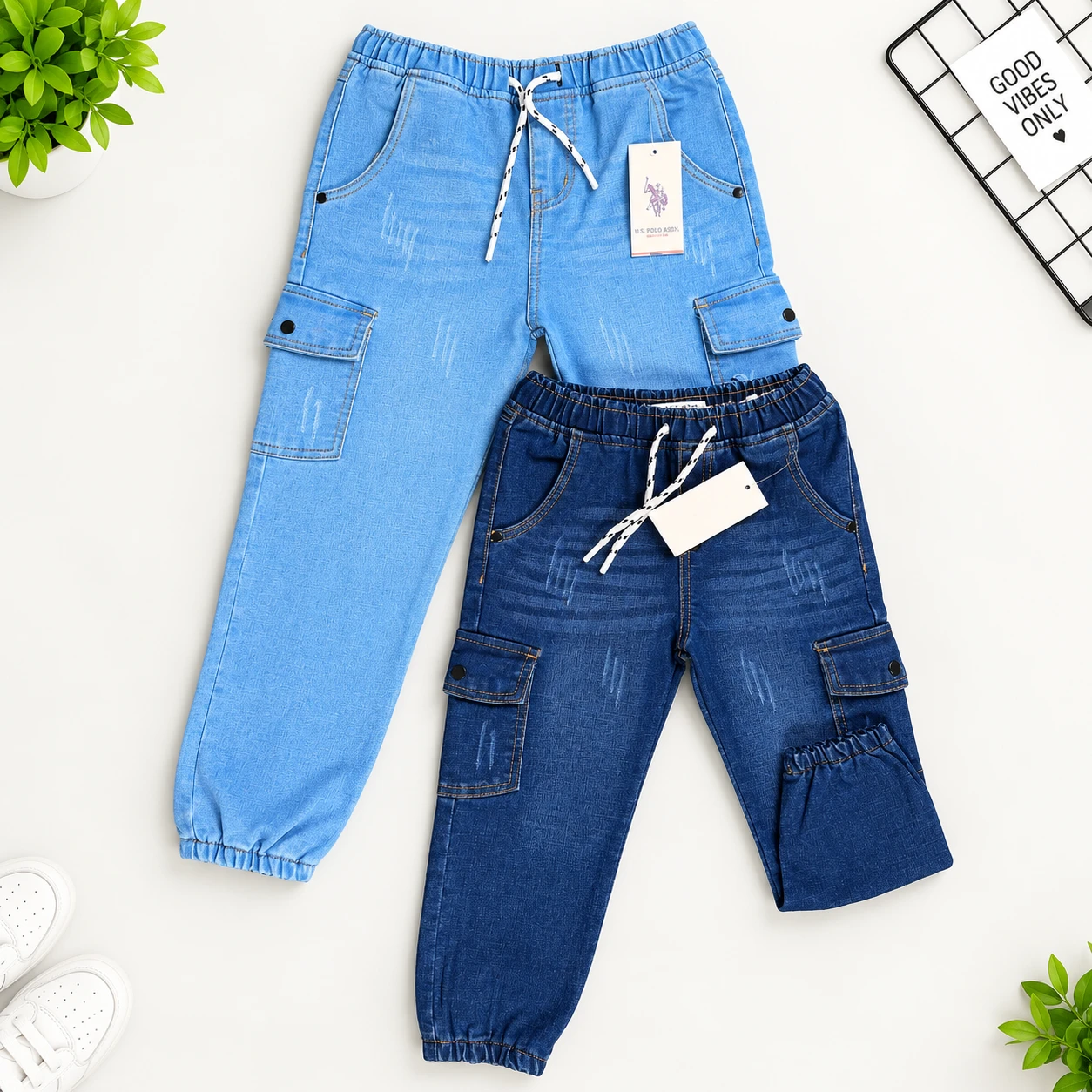 Boys 6 Pocket Cargo Long Pant (2 pcs Combo)